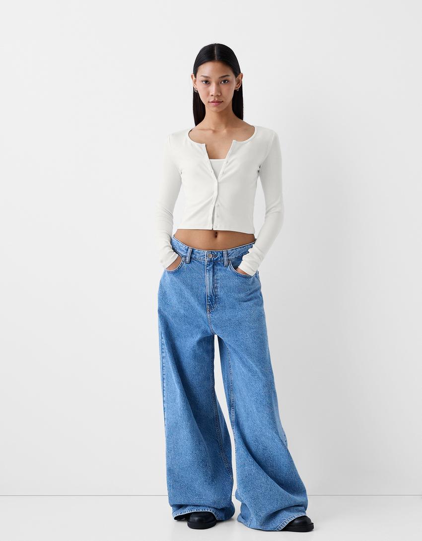 كارديغان بأكمام طويلة-أبيض-3