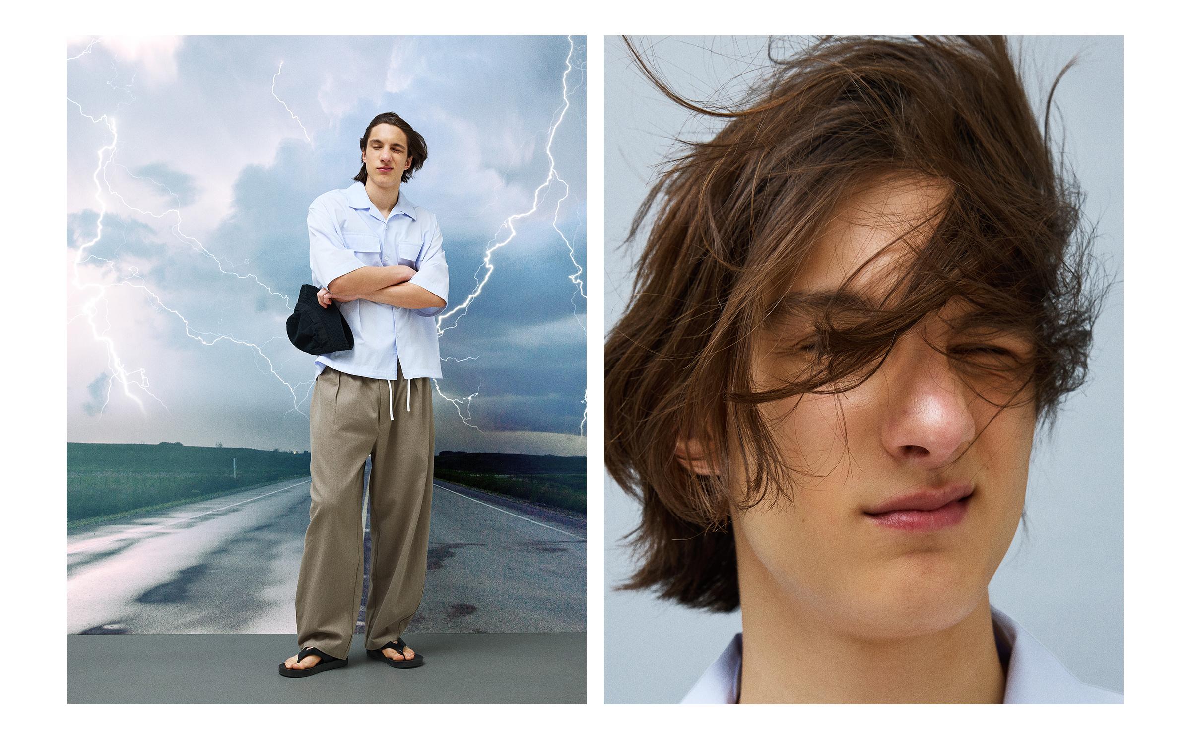 Oversize short sleeve poplin shirt