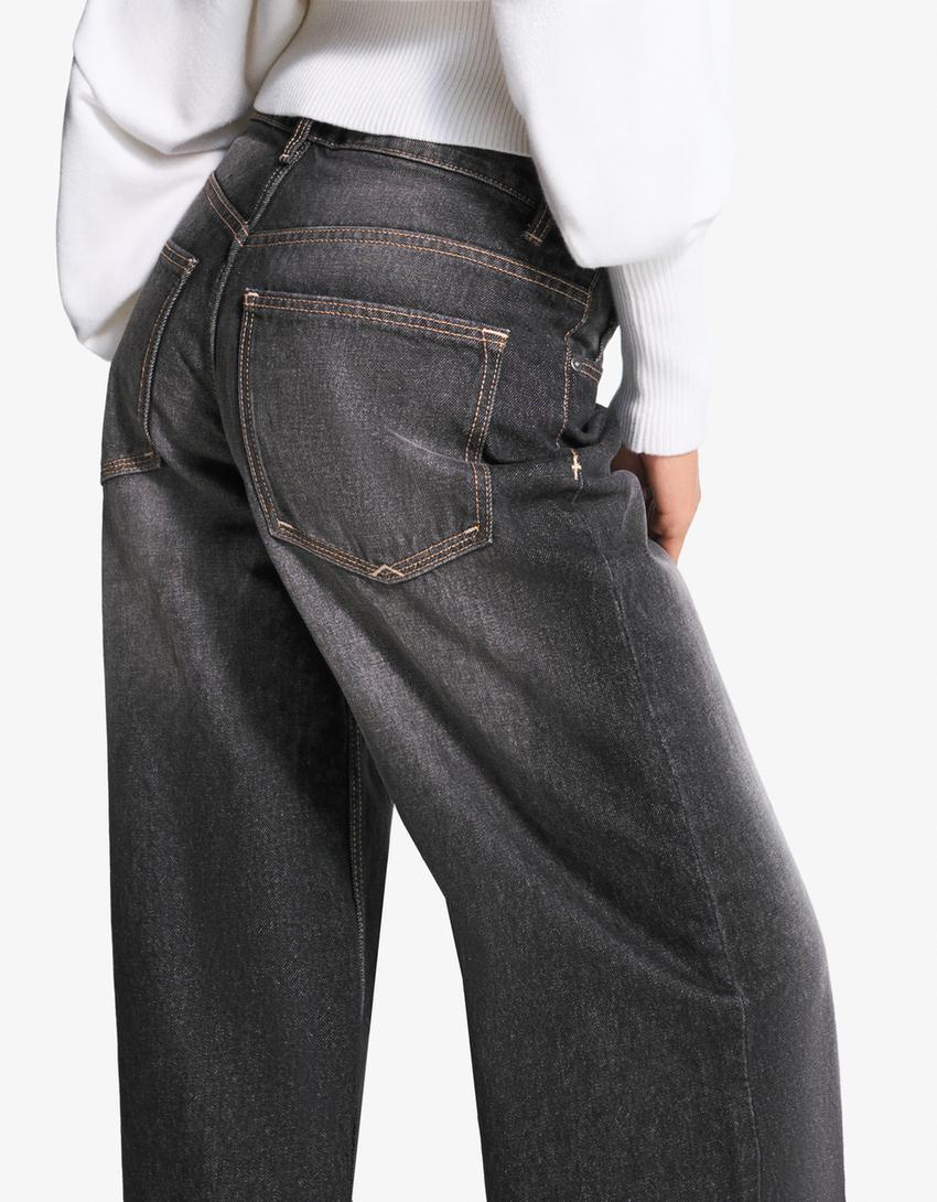 Blugi boyfriend-Negru