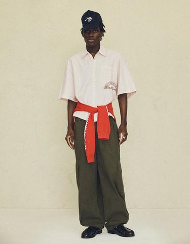 Short sleeve embroidered shirt — Cream 3