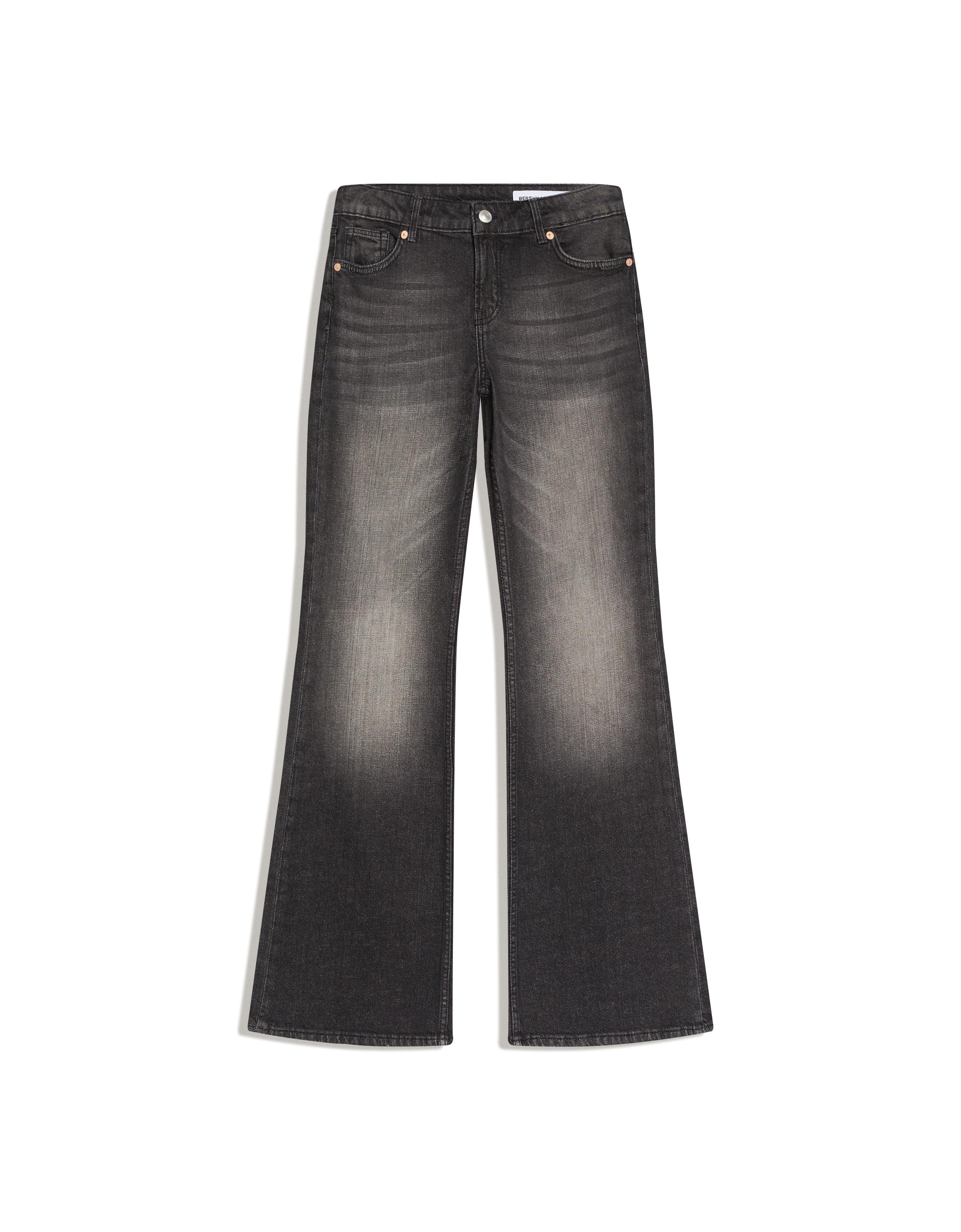 Low-rise boot-cut jeans