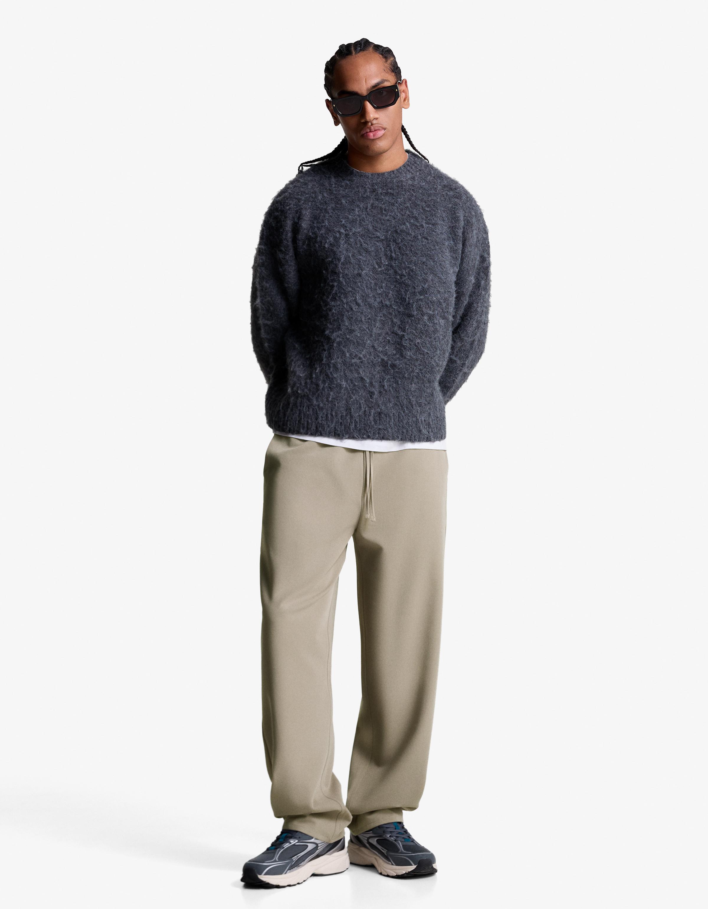 Straight-fit tailored jogging trousers