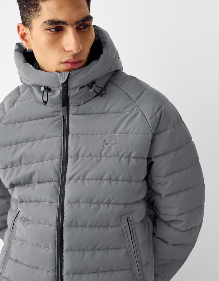 Blouson matelassé léger réfléchissant-Argent-5