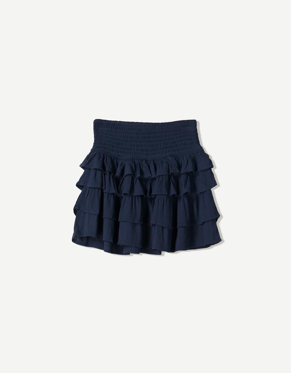 Ruffled mini skirt