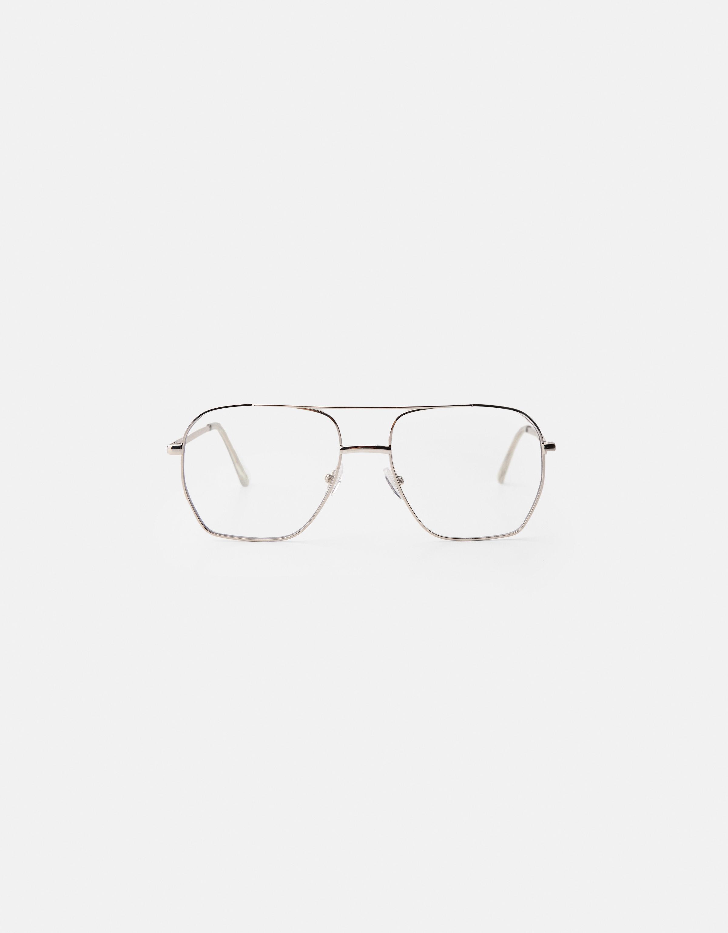 Bershka Pilotenbrille Damen Silber