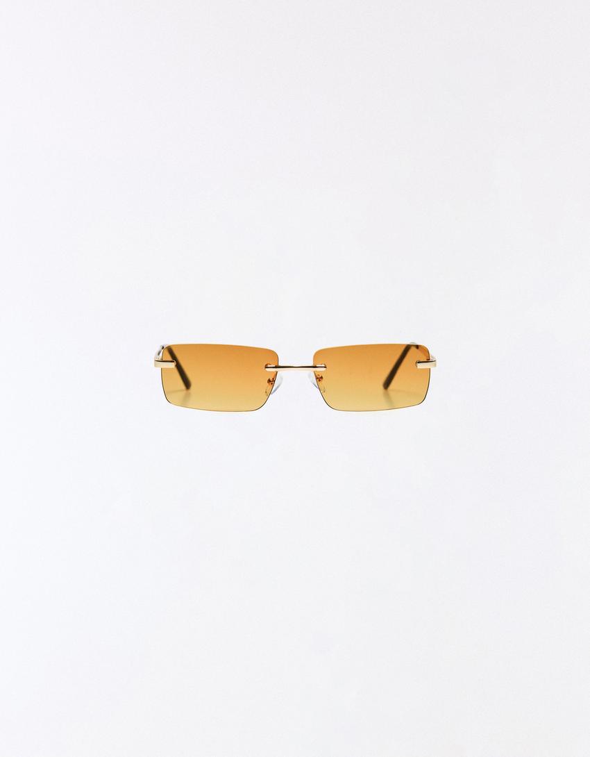 Randlose Sonnenbrille-Braun