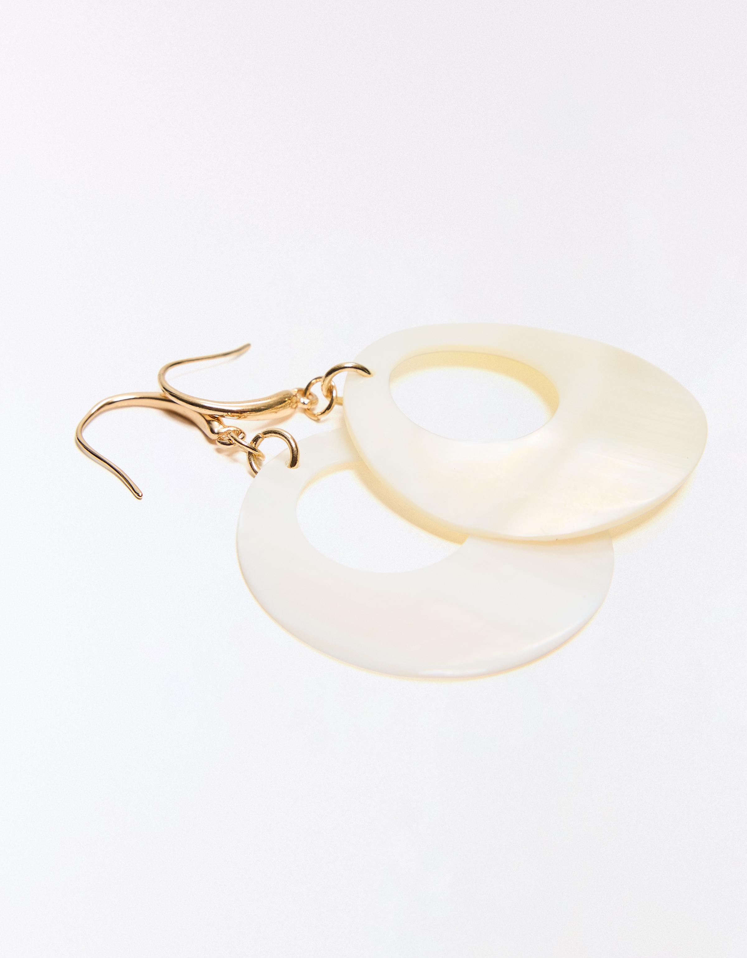 Mother of pearl earrings — White