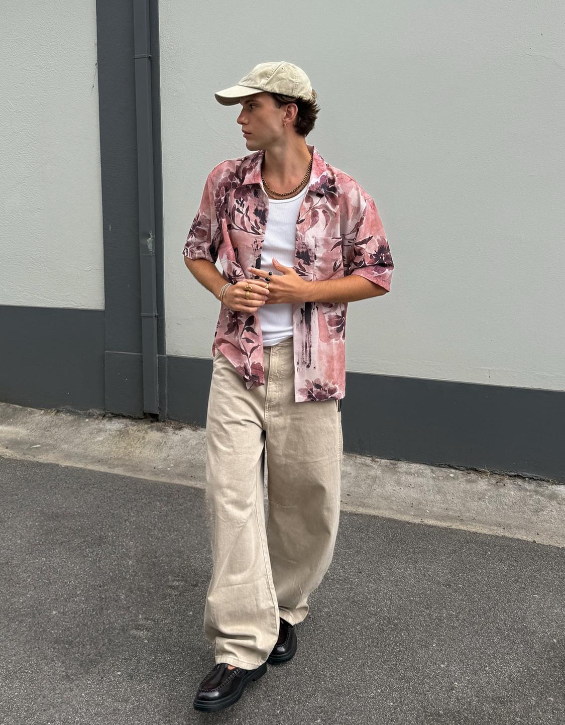 Printed short sleeve shirt