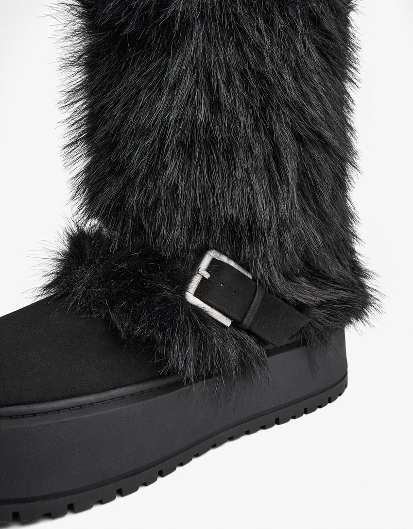 Botín detalle pelo-Negro