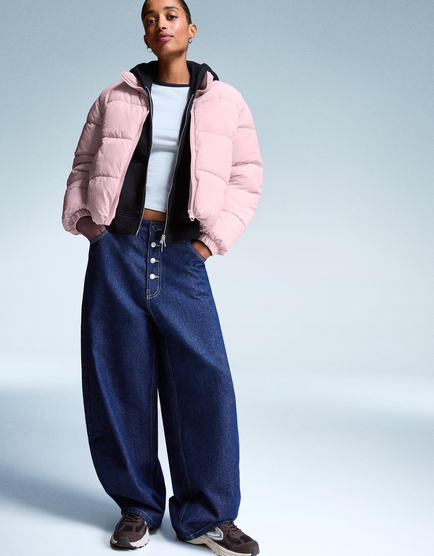 Puffer jacket-Pink-2