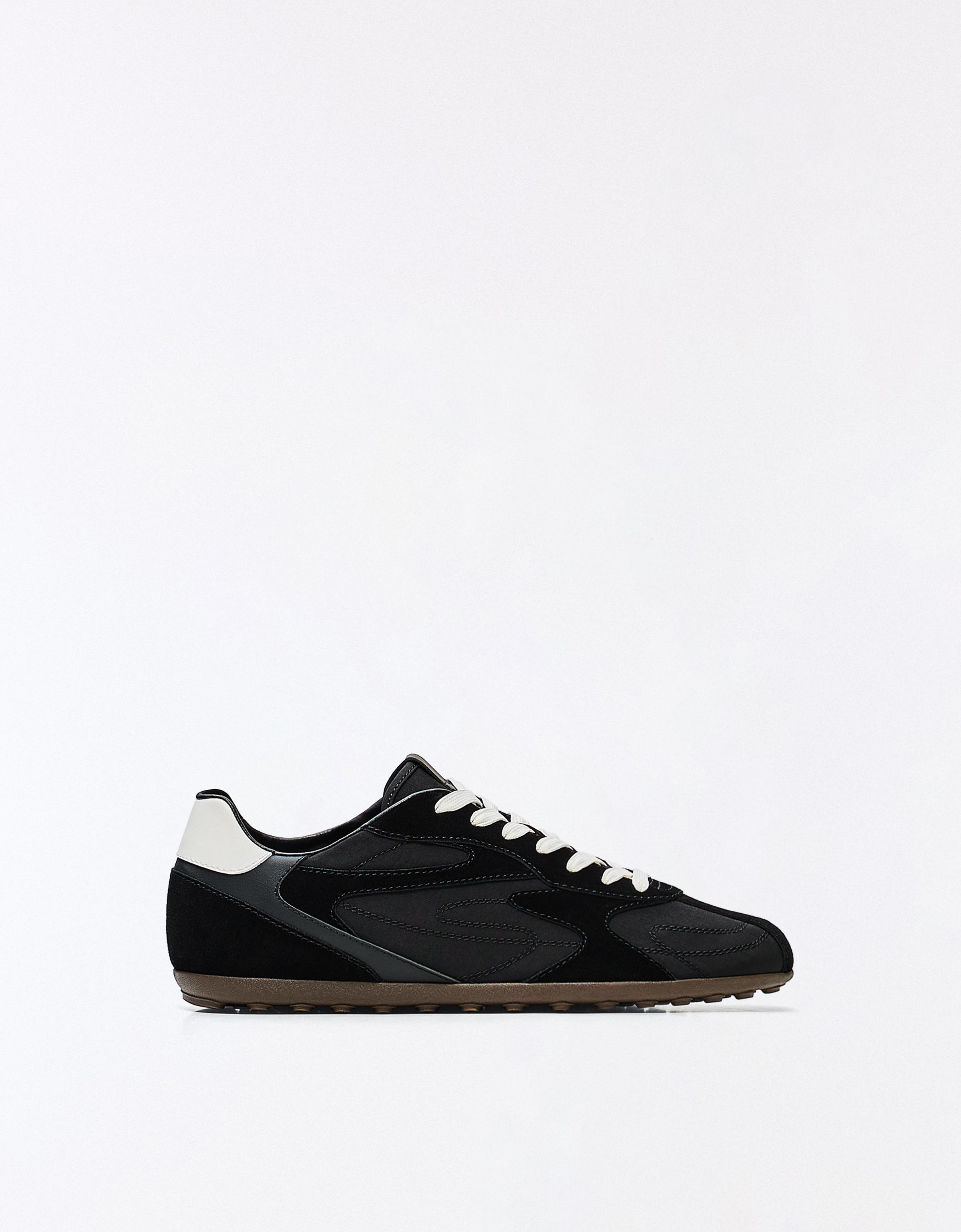 SLIM RETRO TRAINERS — BLACK