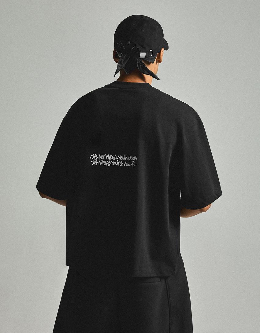 ZOO YORK X BERSHKA short sleeve T-shirt-Black