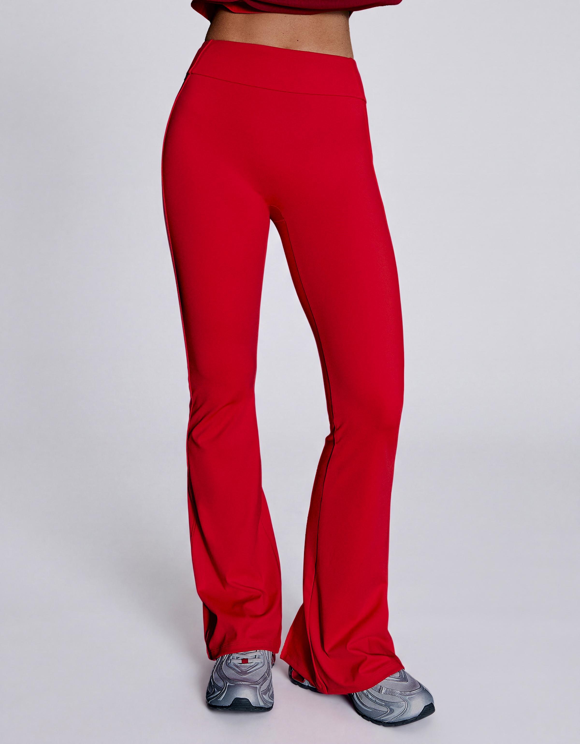Breathable & Quick Dry flared technical trousers — Red