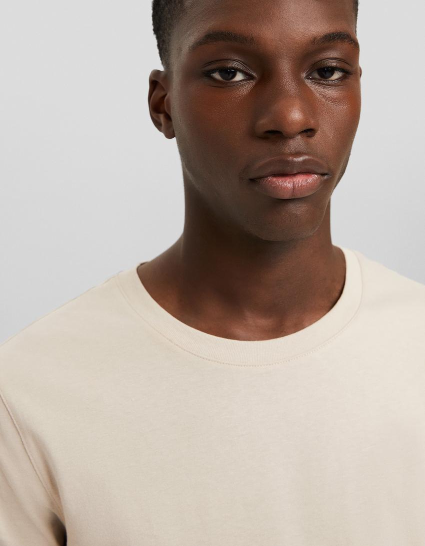 Regular fit short sleeve T-shirt-Camel-2