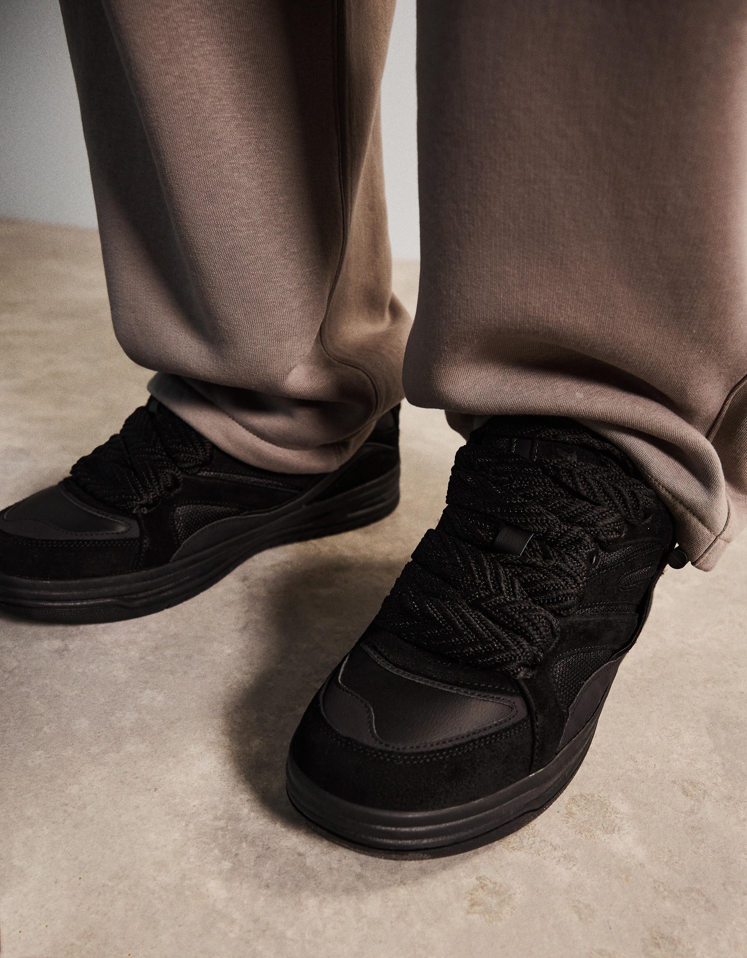 LEATHER skater sneakers - Shoes - Men | Bershka