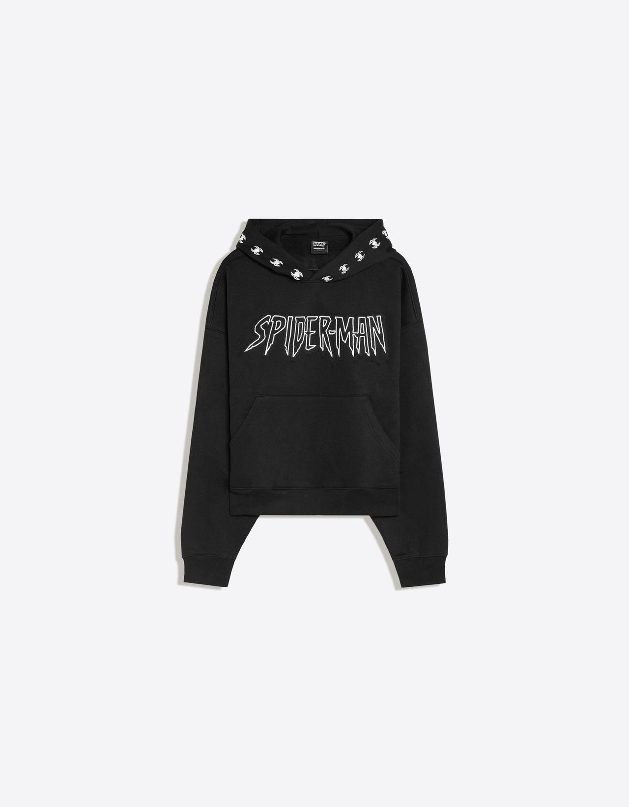 SPIDER-MAN hood sweatshirt — Black