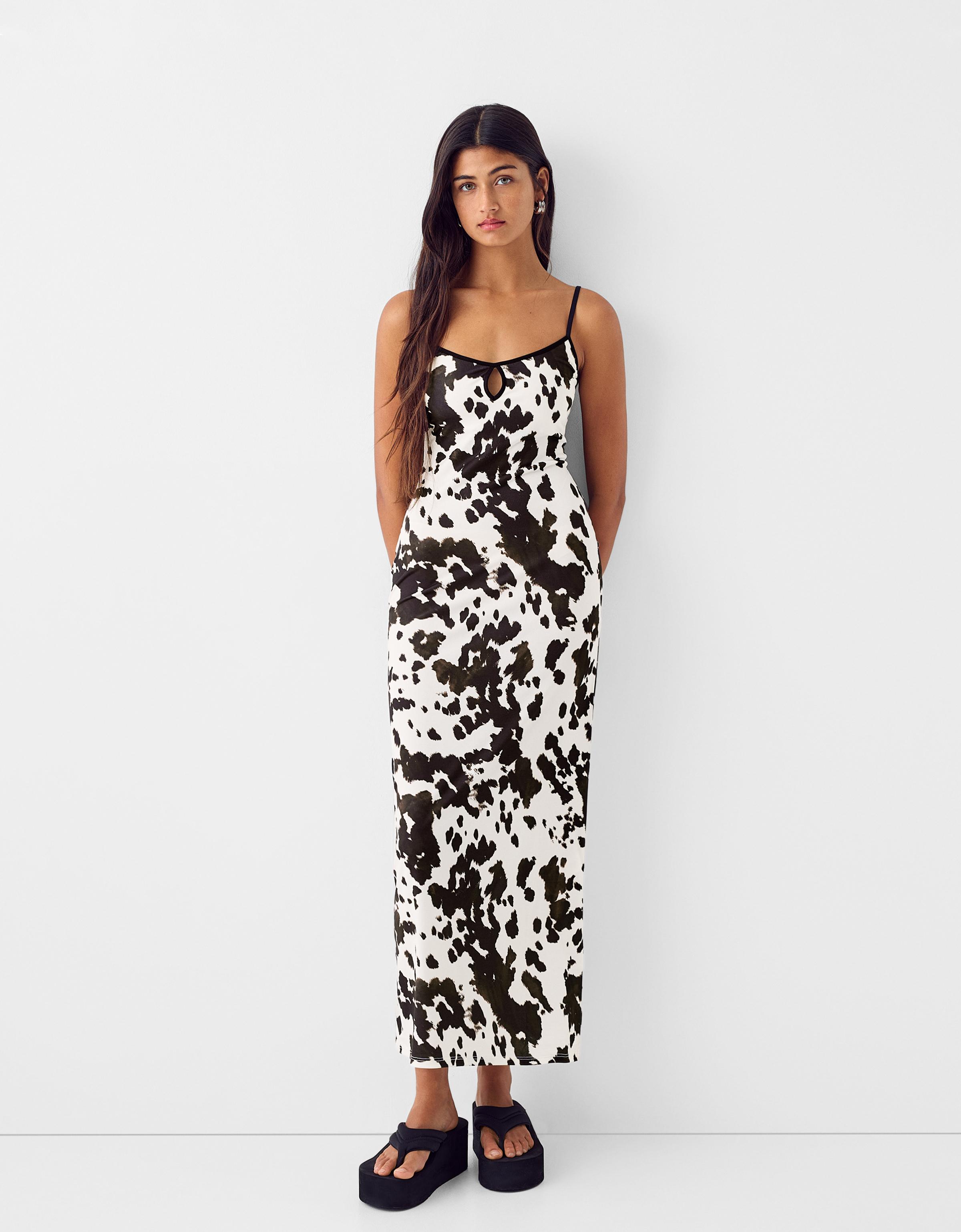 Bershka snake print dress best sale