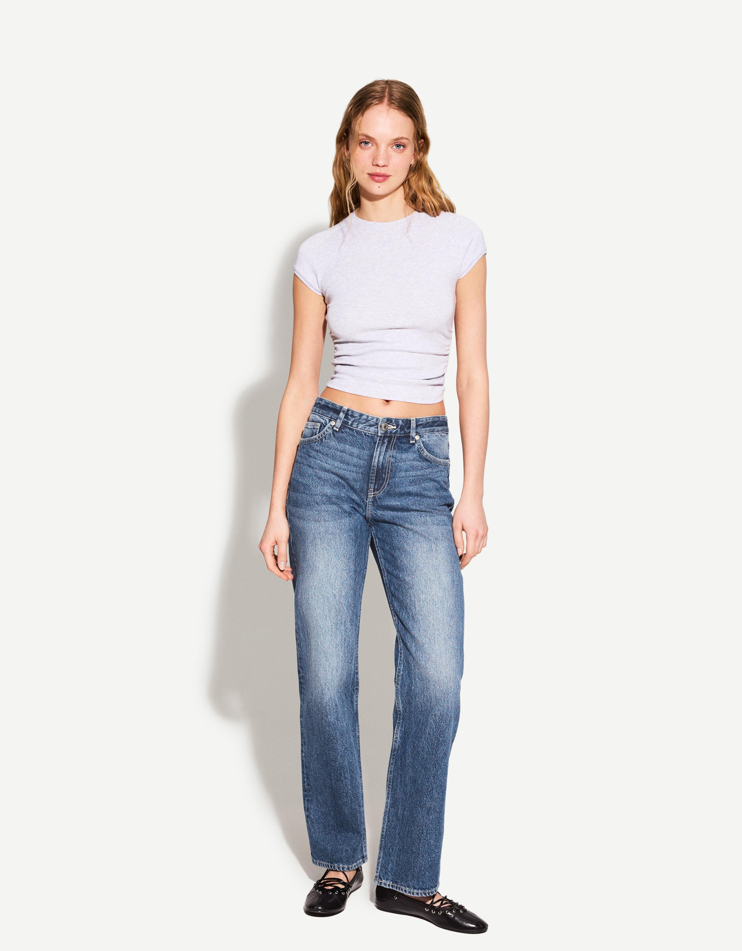 Straight fit jeans - Pants - BSK Teen | Bershka