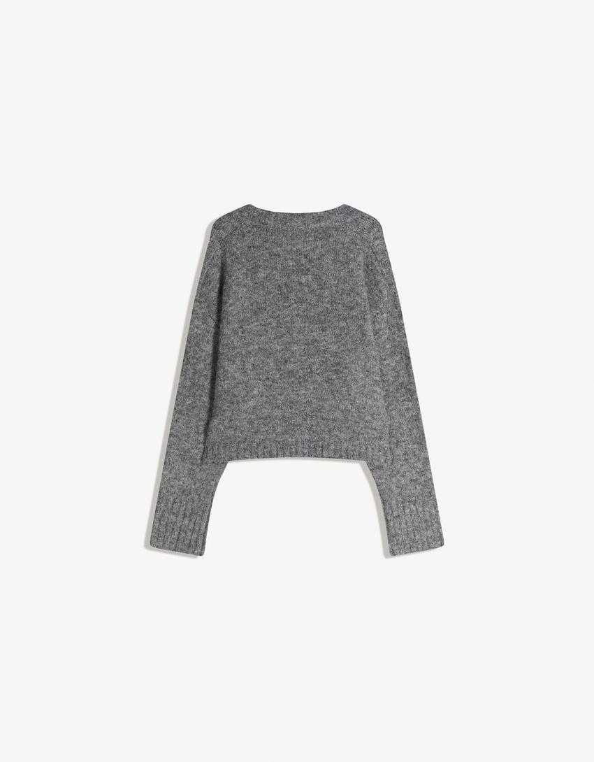 Xersei folgado colo pico-Gris escuro