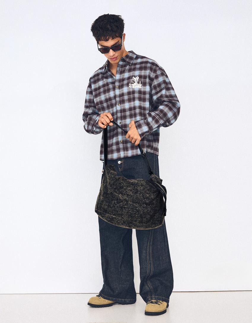 WASHED CROSSBODY SACK BAG