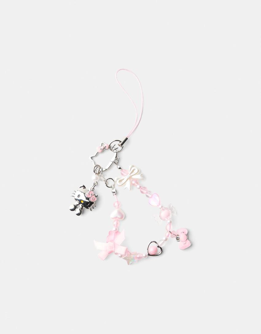 Mobilā telefona ķēdīte ‘Hello Kitty Mania’-Rozā-0
