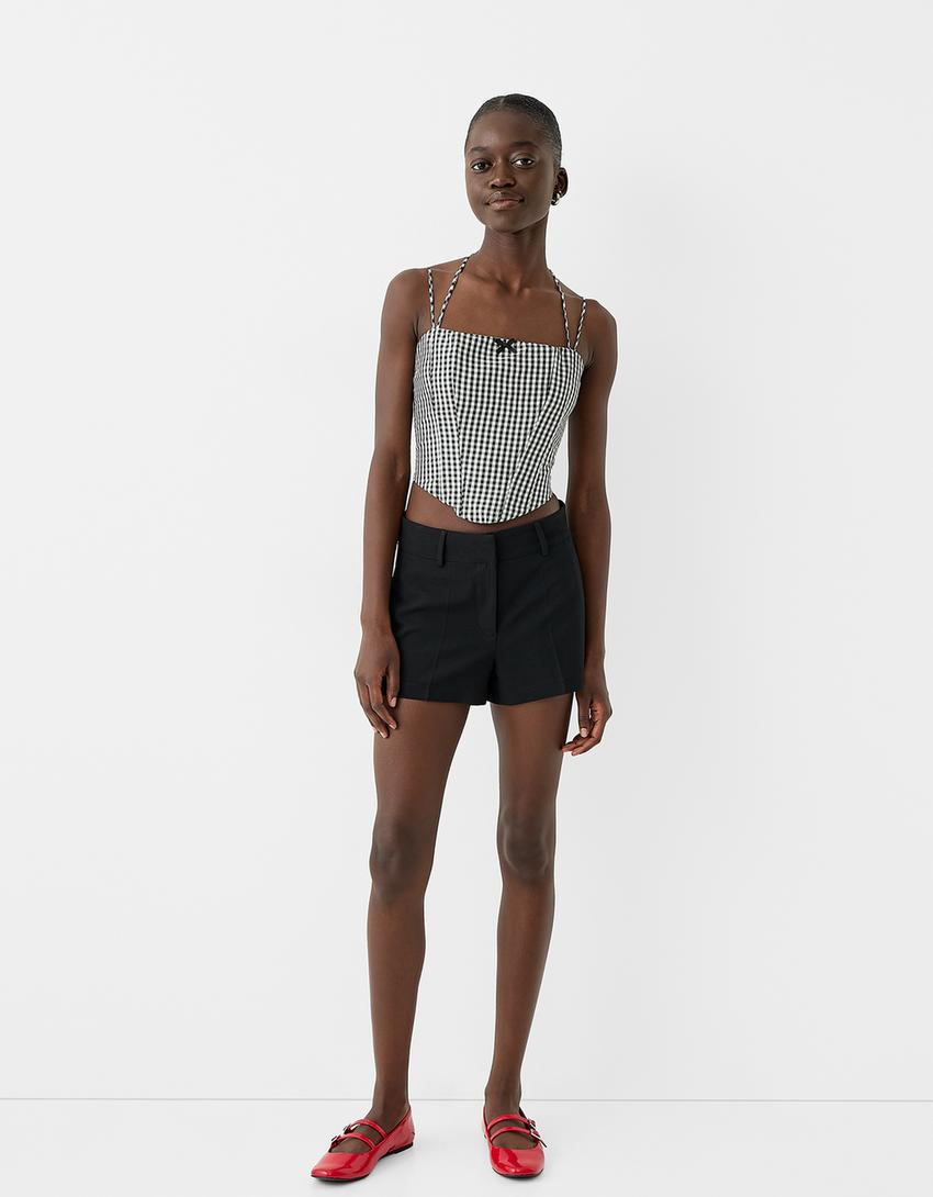 Short tailleur-Noir-3
