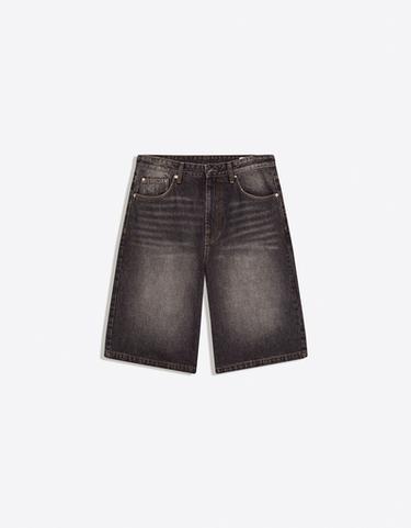 Embroidered denim Bermuda shorts — Black 5