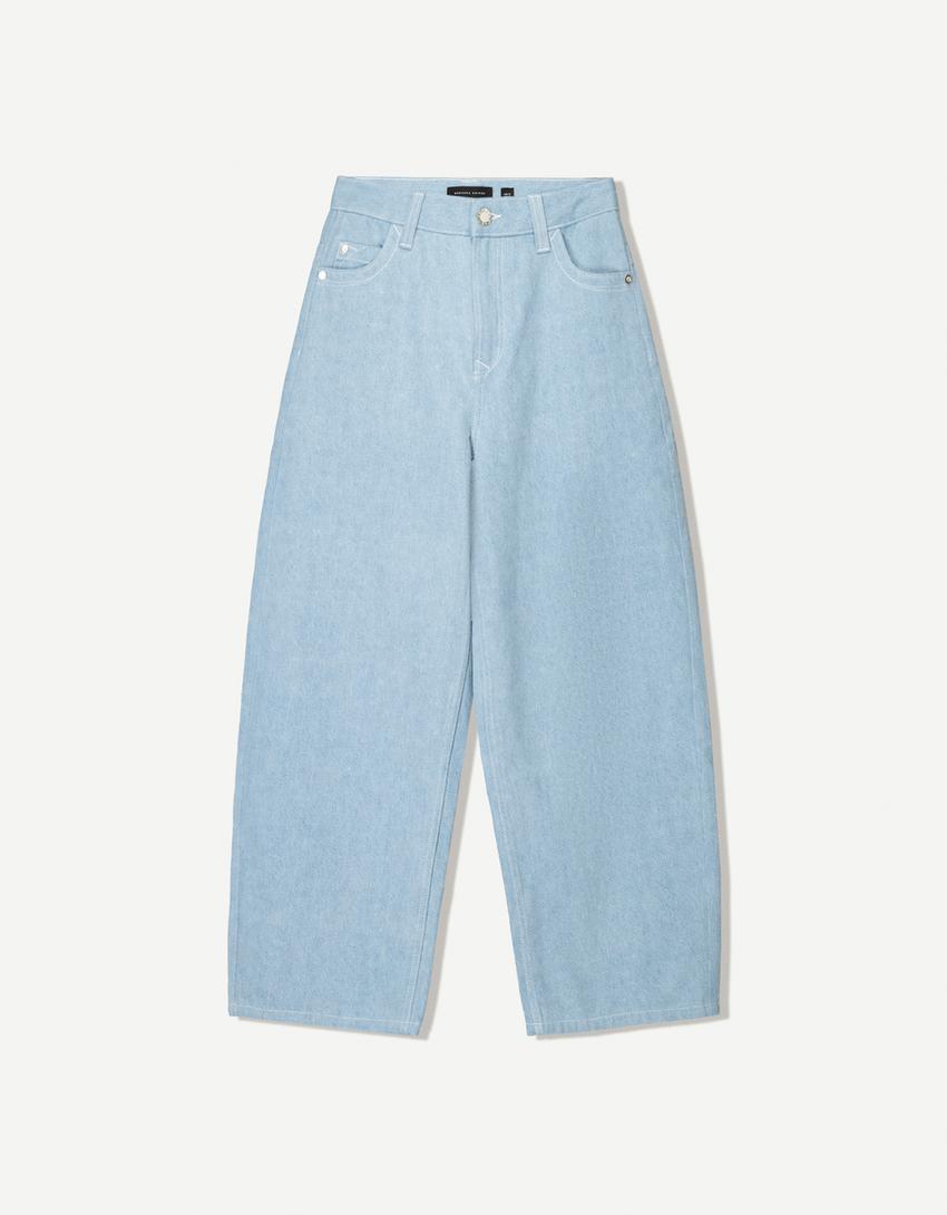 Super baggy full-rise jeans