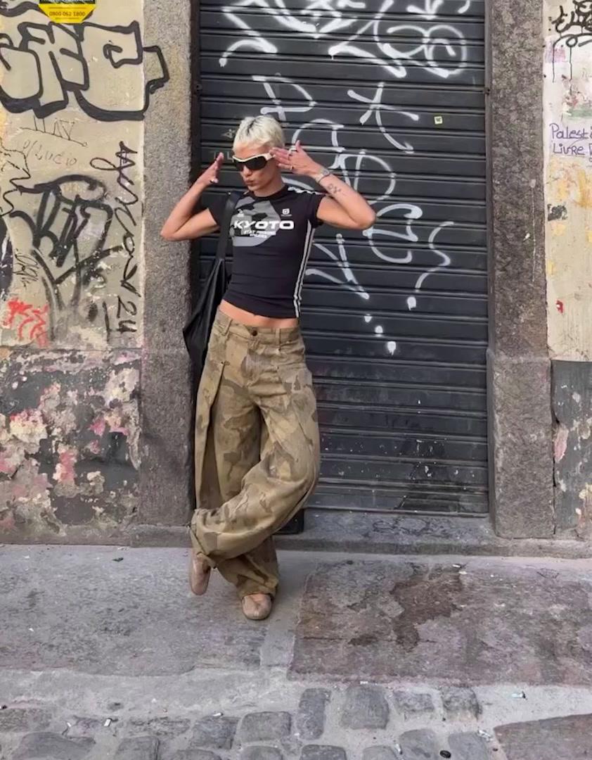 Baskılı balon pantolon - Görsel 31