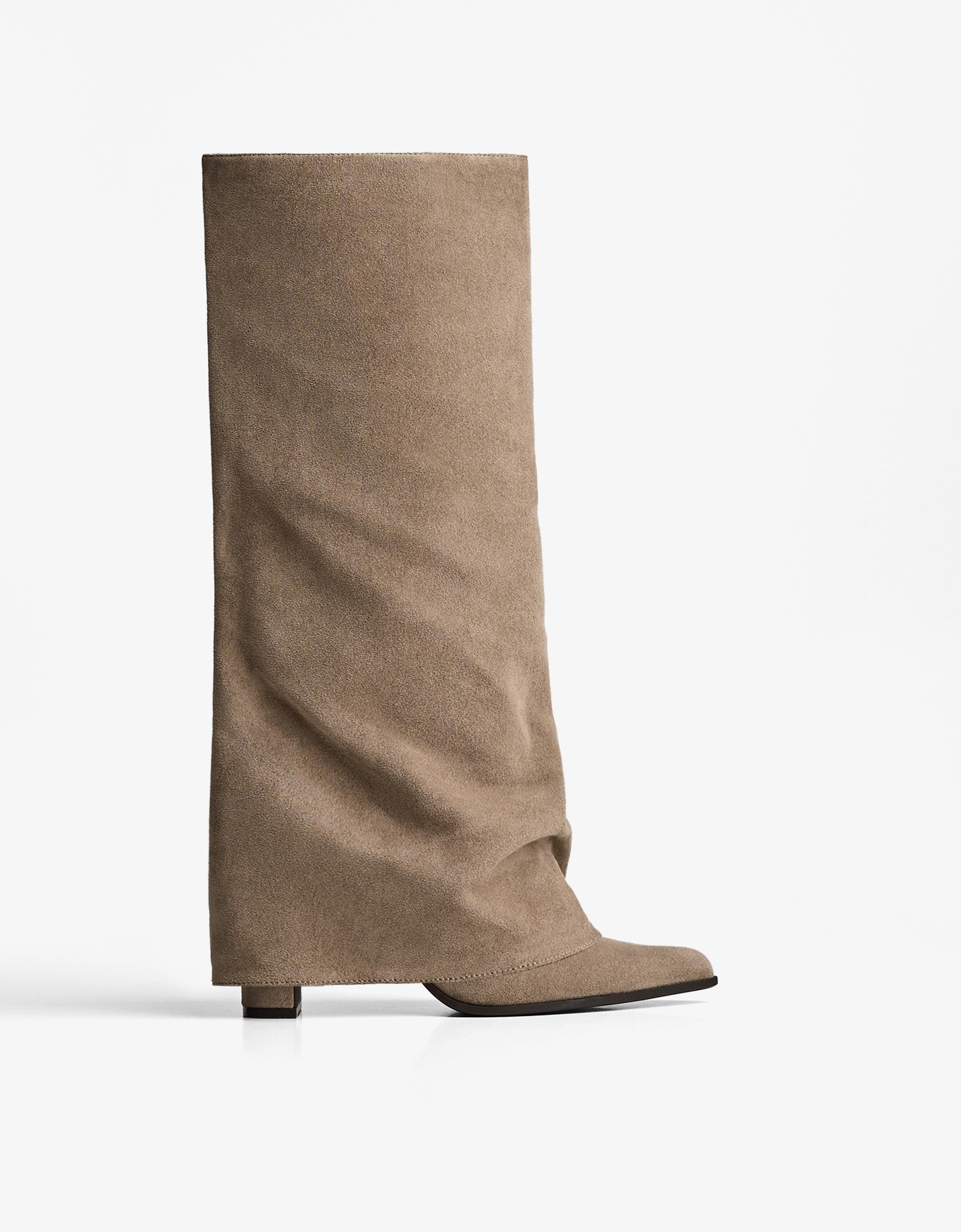 Bershka Stiefel Mit Absatz Damen 41 Gelbbraun
