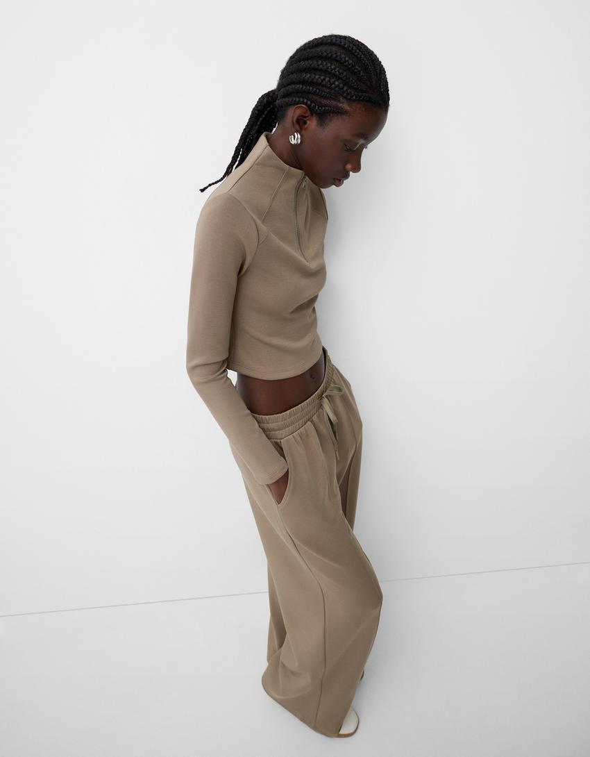 Pull fermeture Éclair soft touch-Taupe-4