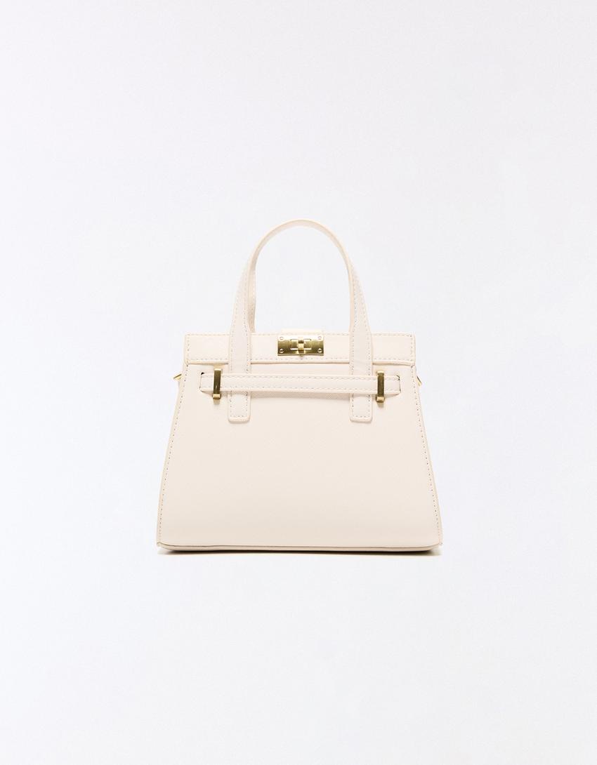 Textured minaudière-Off white