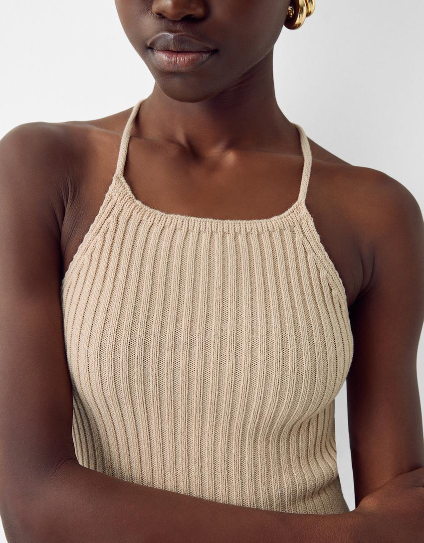 Robe rustique dos nu-Sable-2