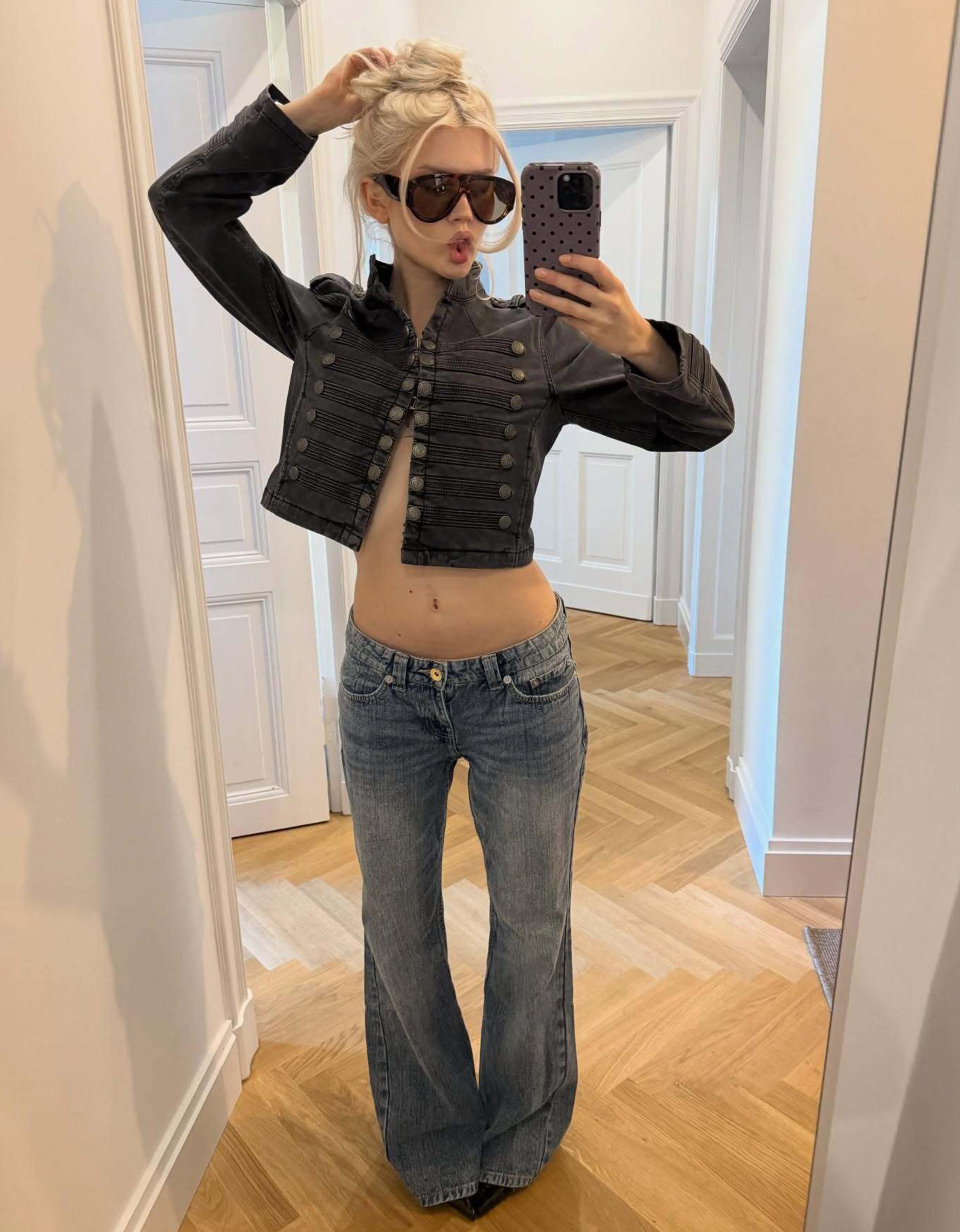 Düşük bel baggy fit çan jean - Görsel 68