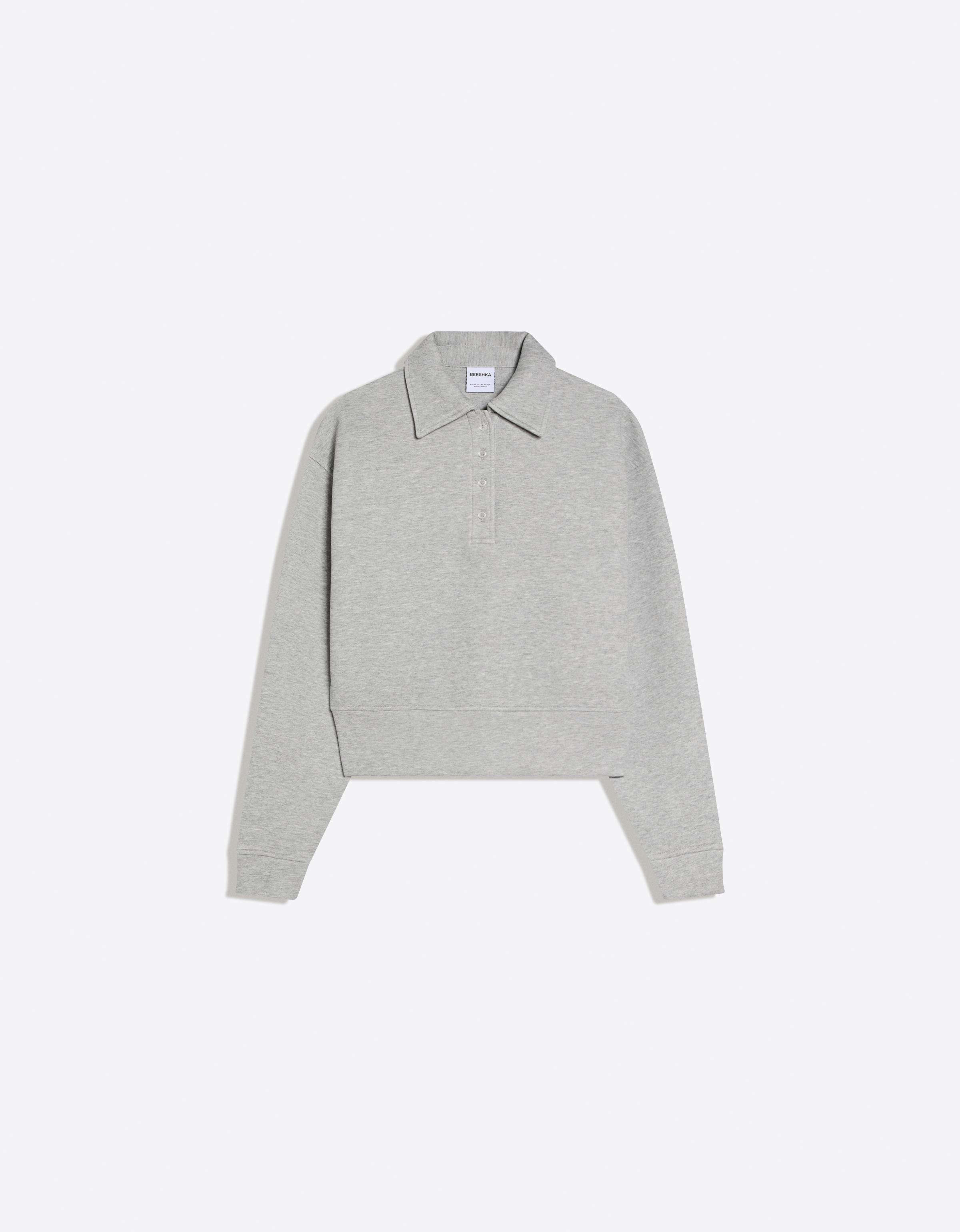 Long sleeve polo shirt with sash