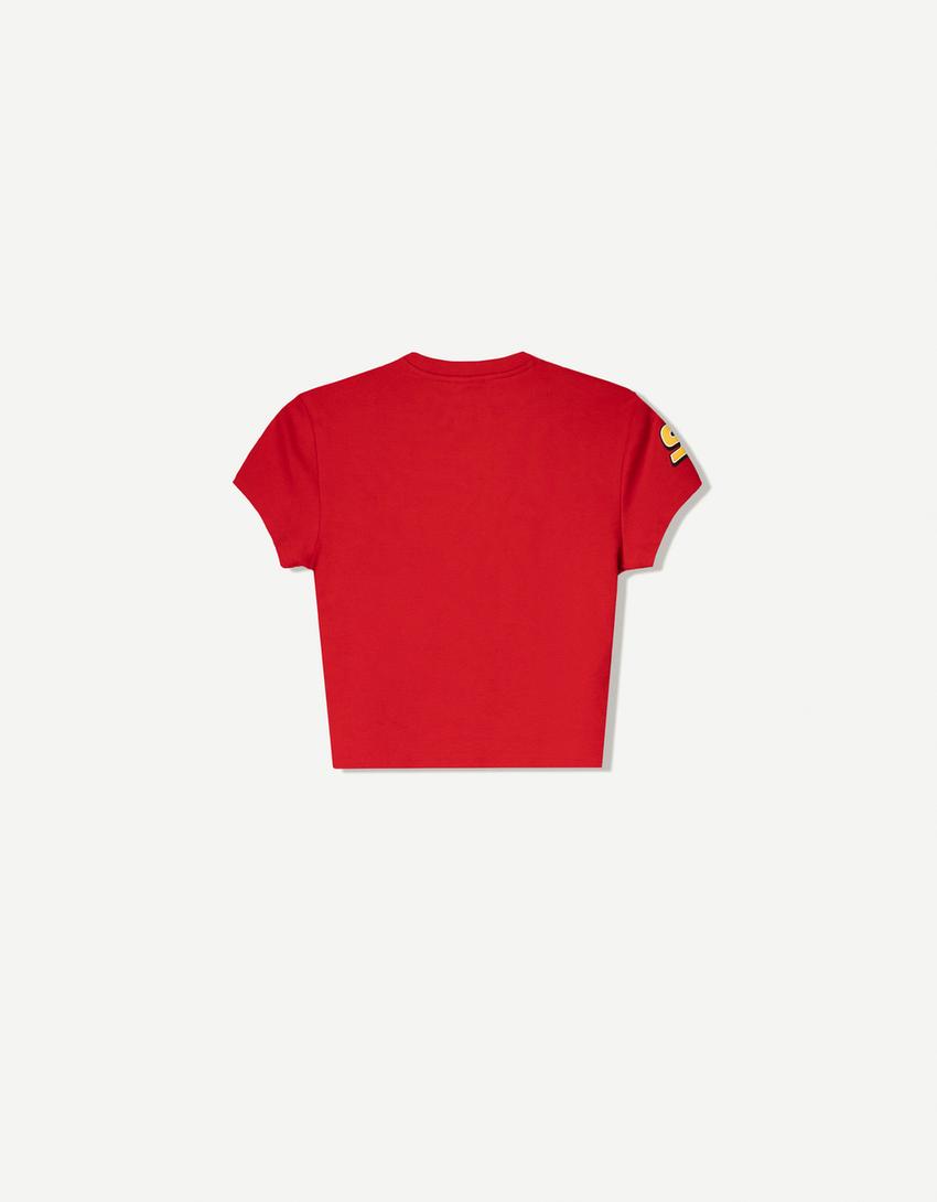 Camiseta Cars manga corta print-Rojo