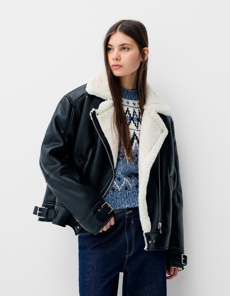 Cazadora biker doble faz