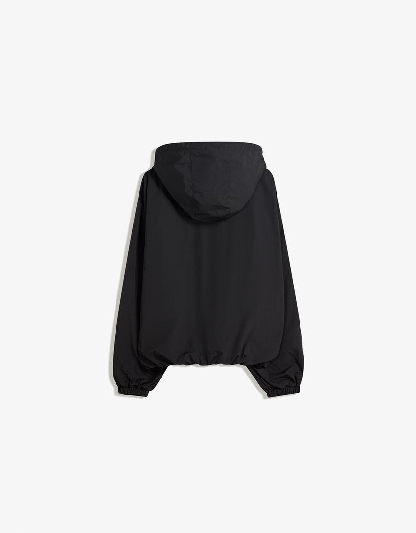 Cazadora ligera capucha-Negro-1