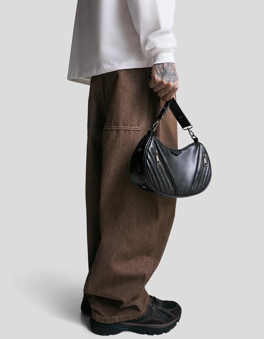 Studded crossbody bag-Black