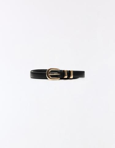 Thin belt with buckle — Black 4