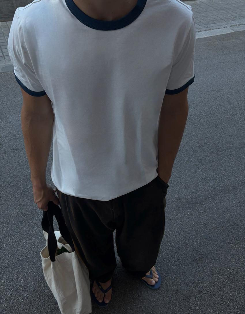 Super baggy trousers with linen-Black