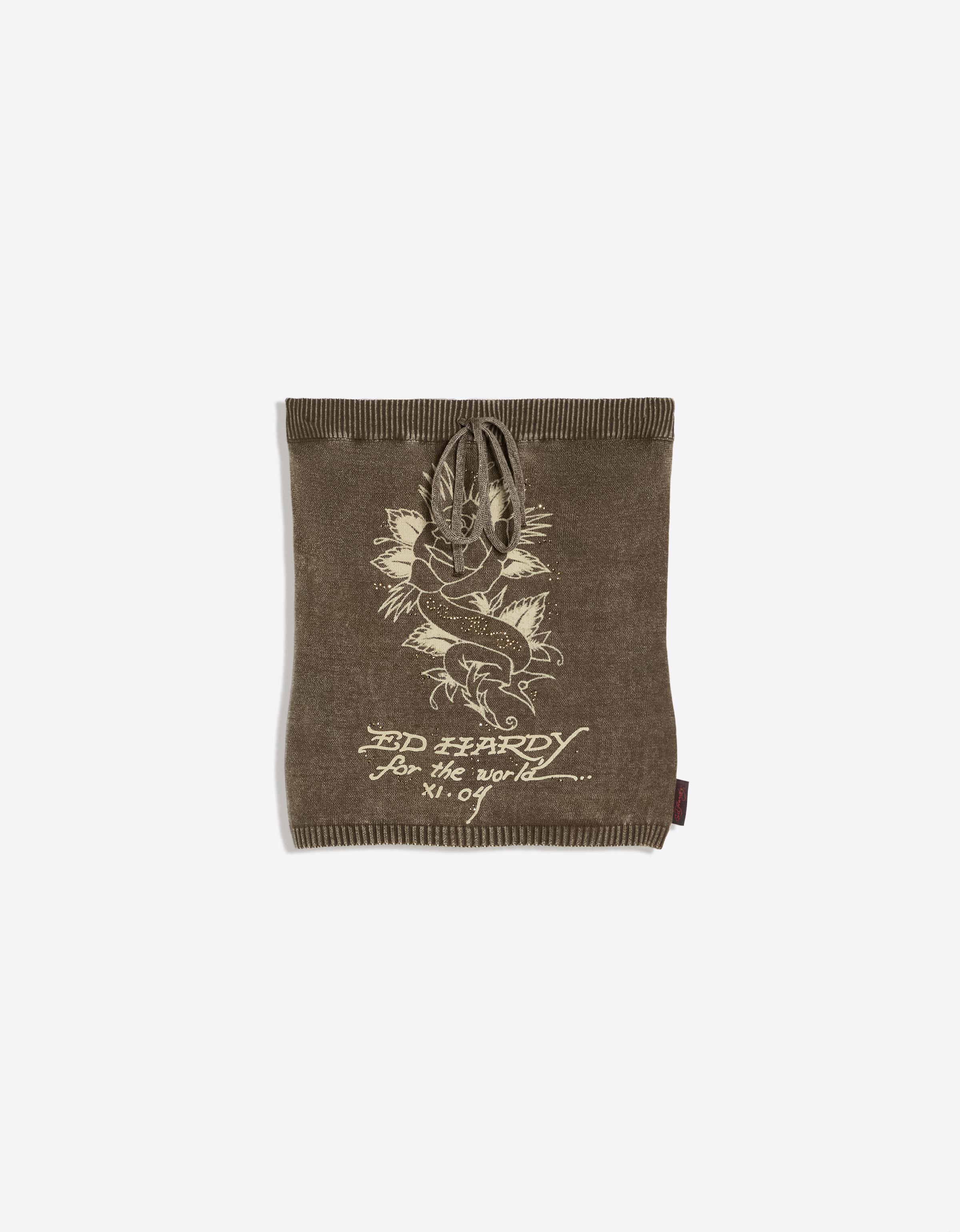 ED HARDY X BERSHKA bandeau top — Grey
