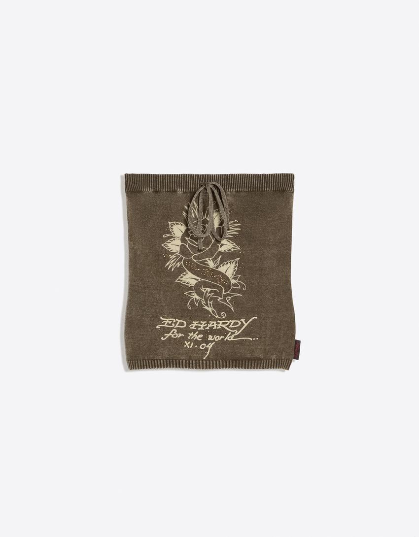 Haut bandeau ED HARDY X BERSHKA-Gris