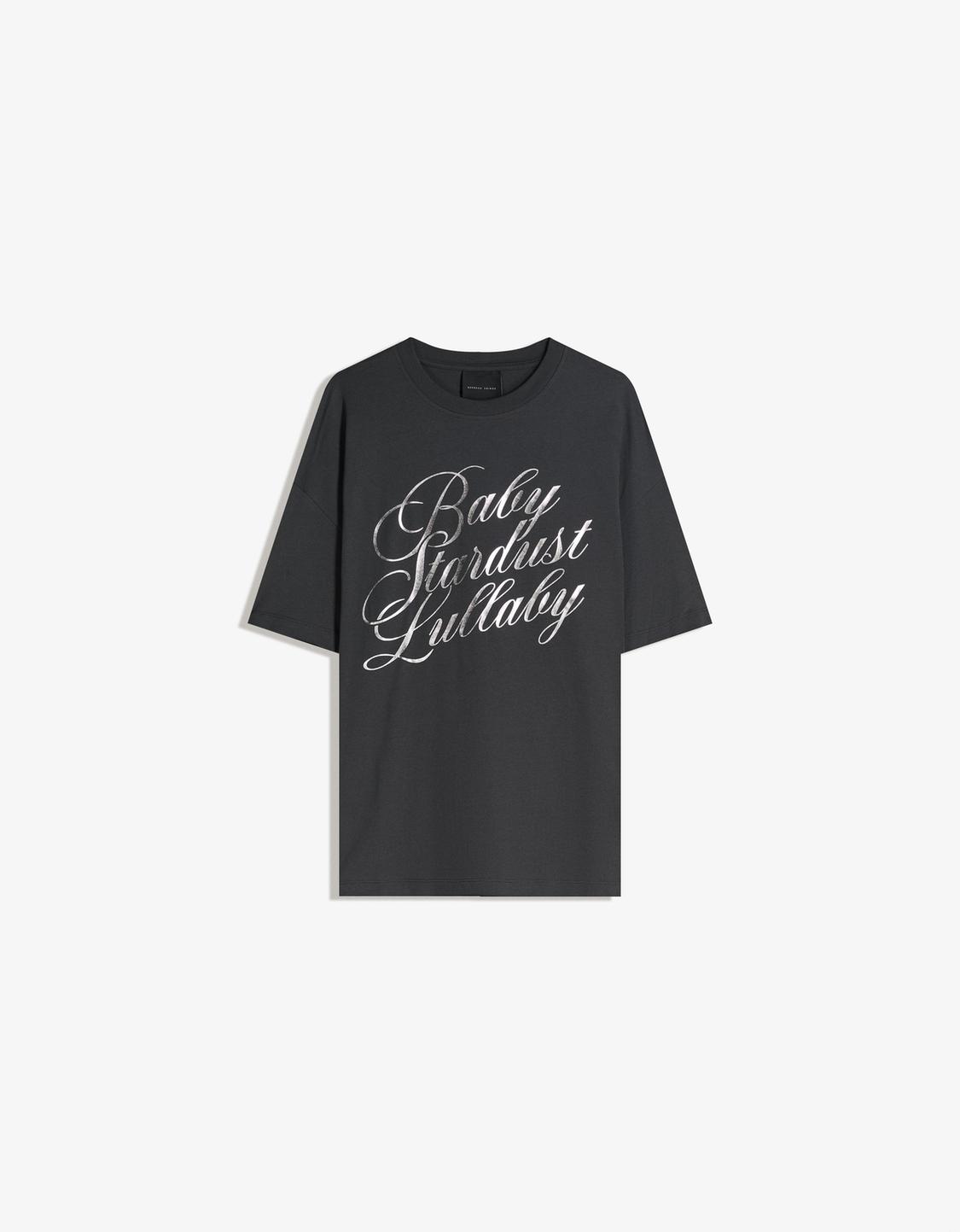Printed short sleeve oversize T-shirt