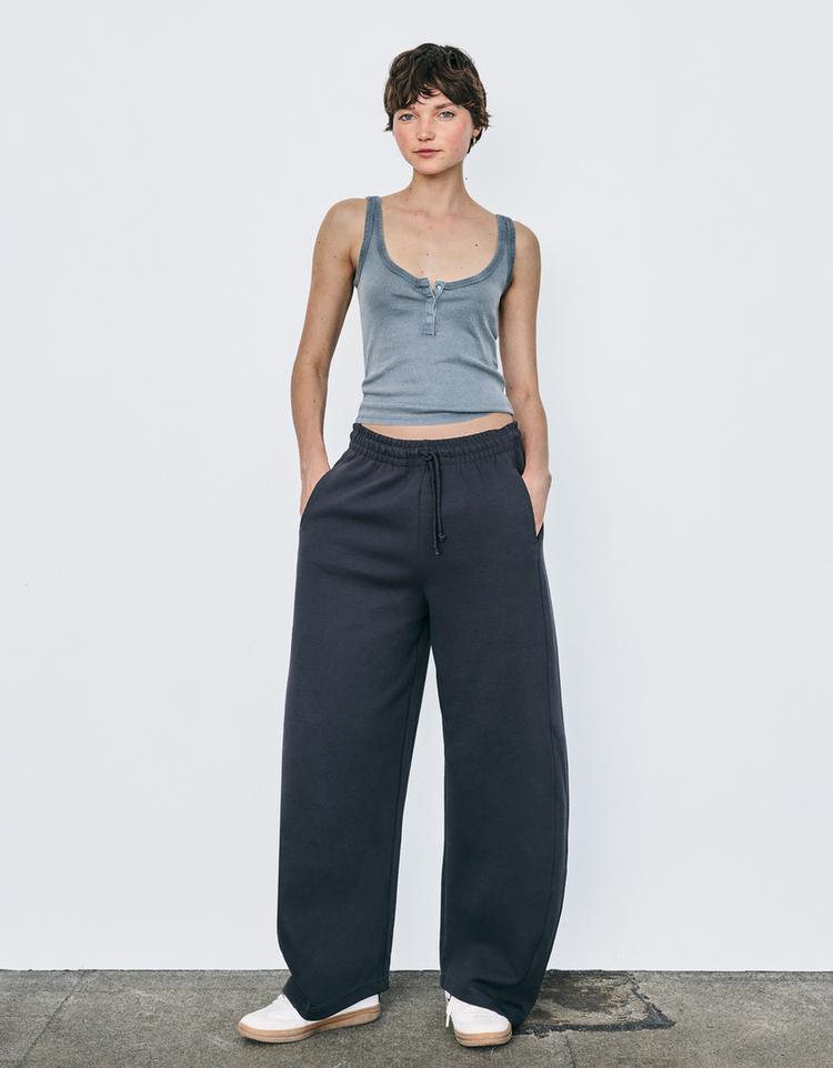 Pamuklu barrel fit pantolon