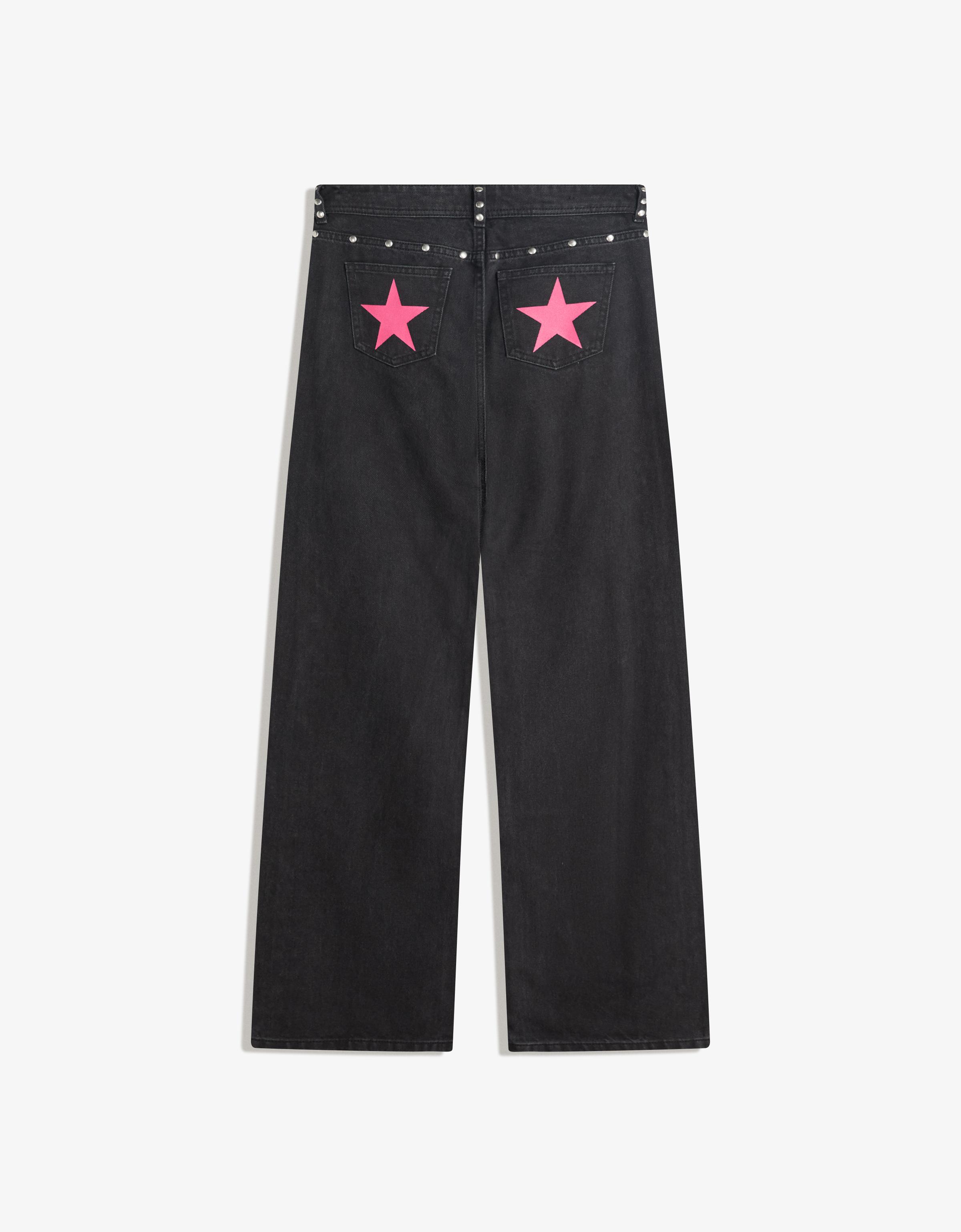 Yıldız zımba detaylı baggy fit jean - Görsel 4