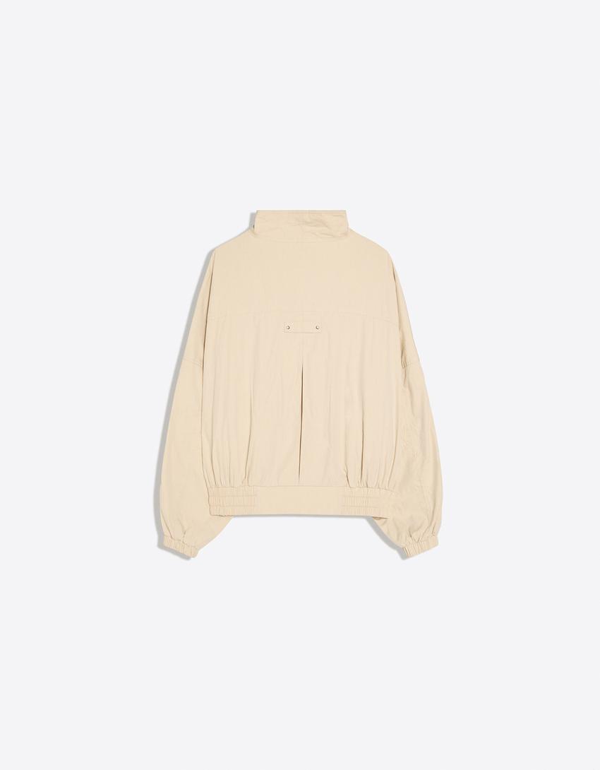 MARINA SENA oversize jacket with pockets-Beige