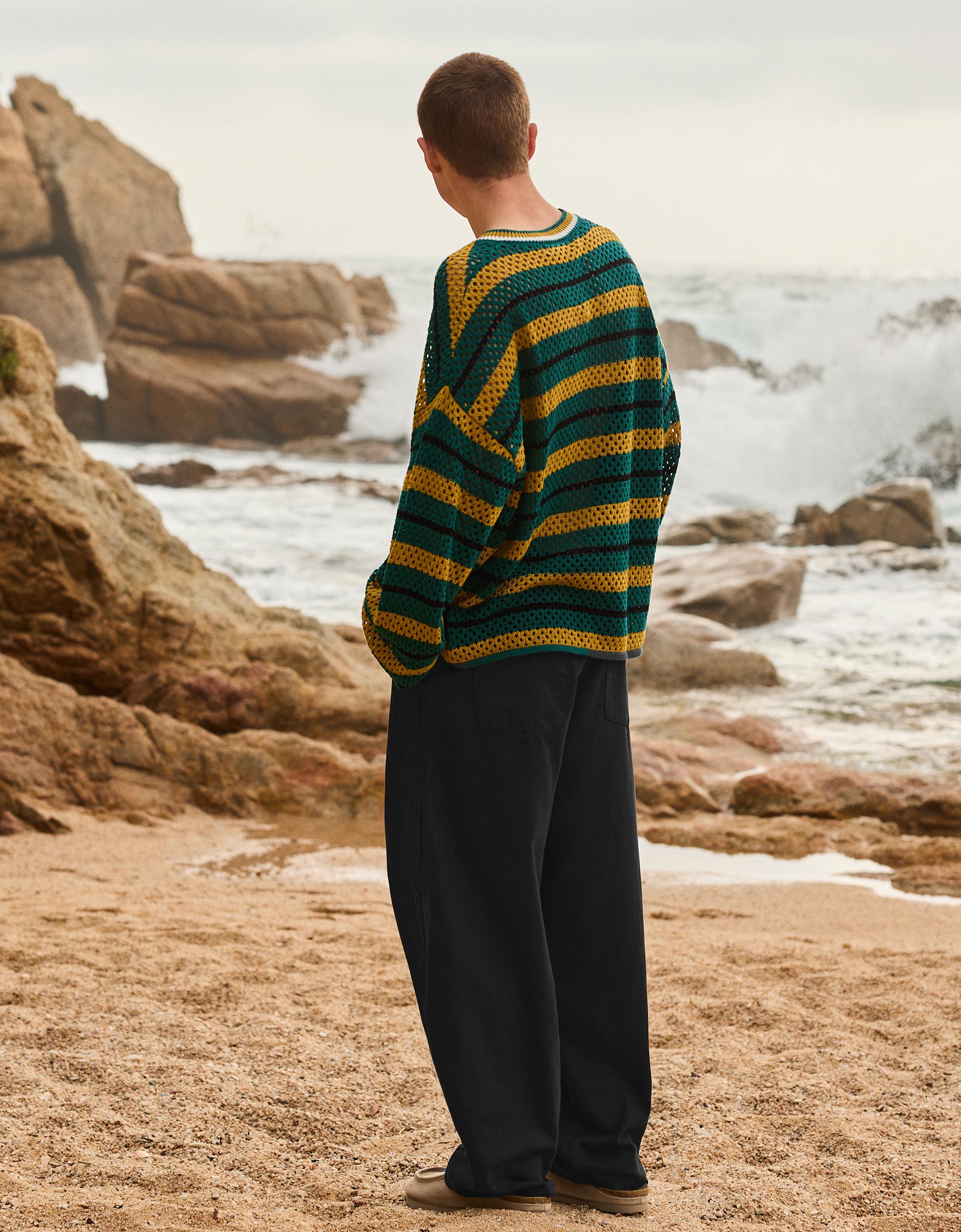 Ketenli super baggy fit pantolon - Görsel 98