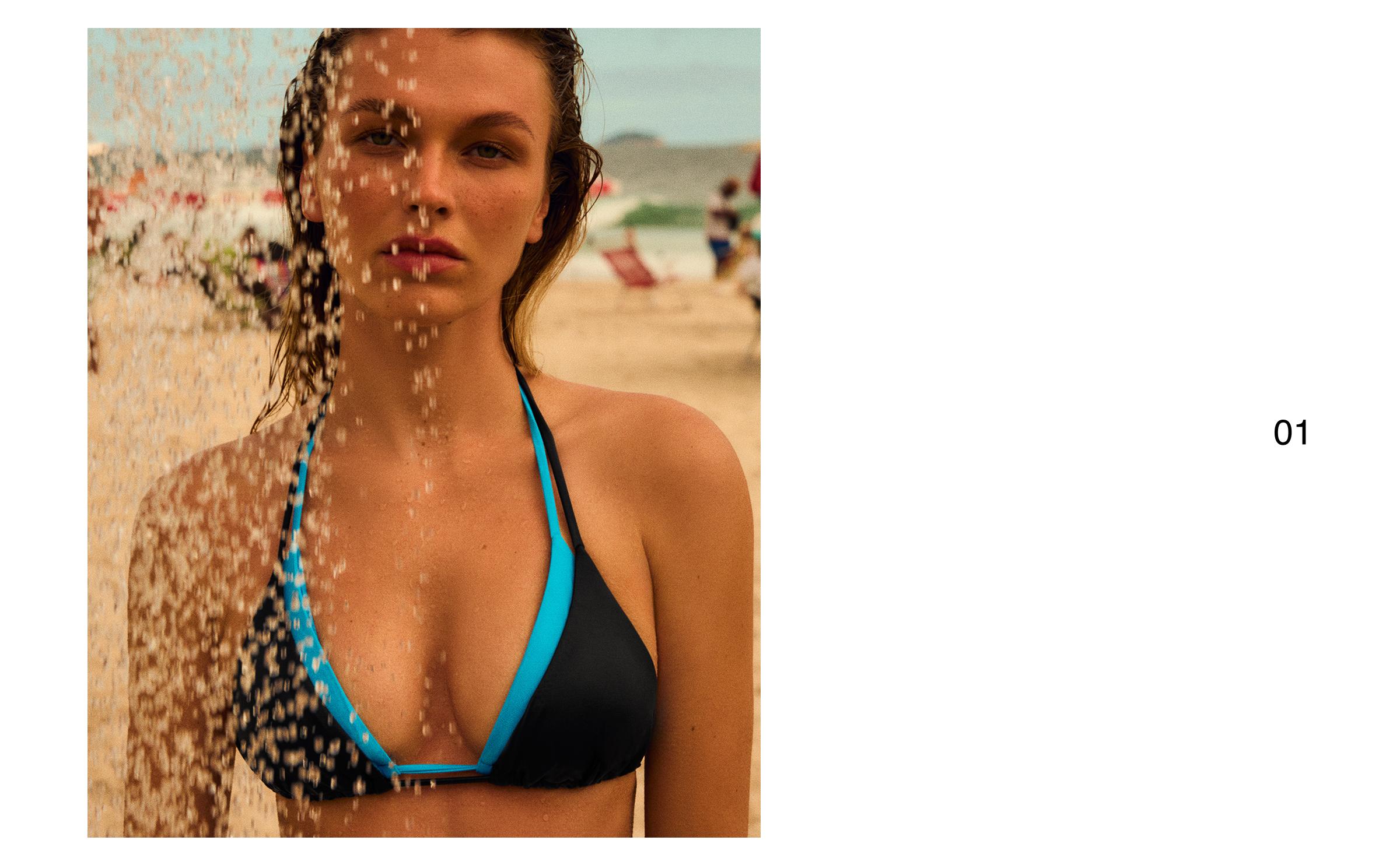 Triangle bikini top — Black