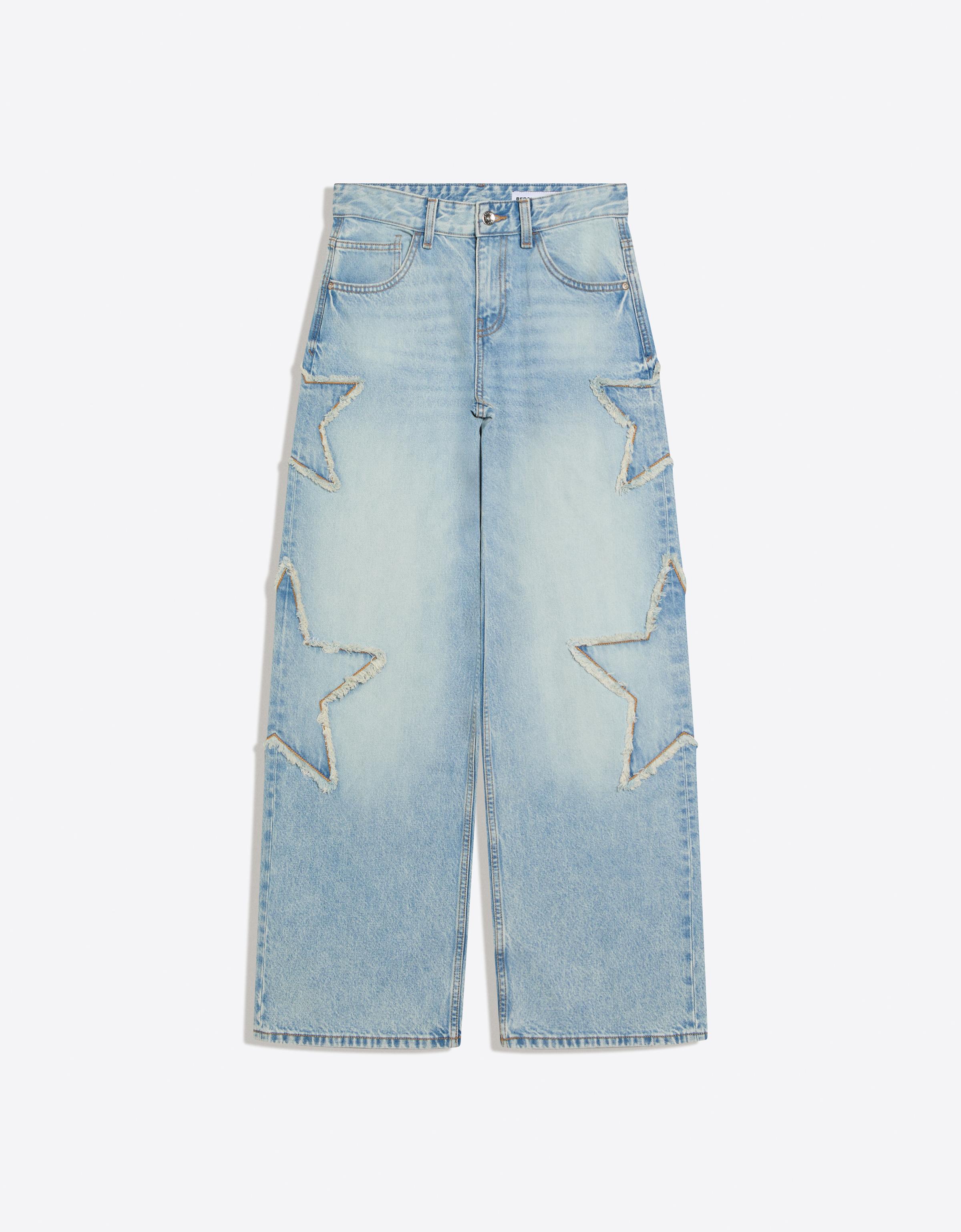 Yıldız detaylı düşük bel boyfriend jean - Görsel 7